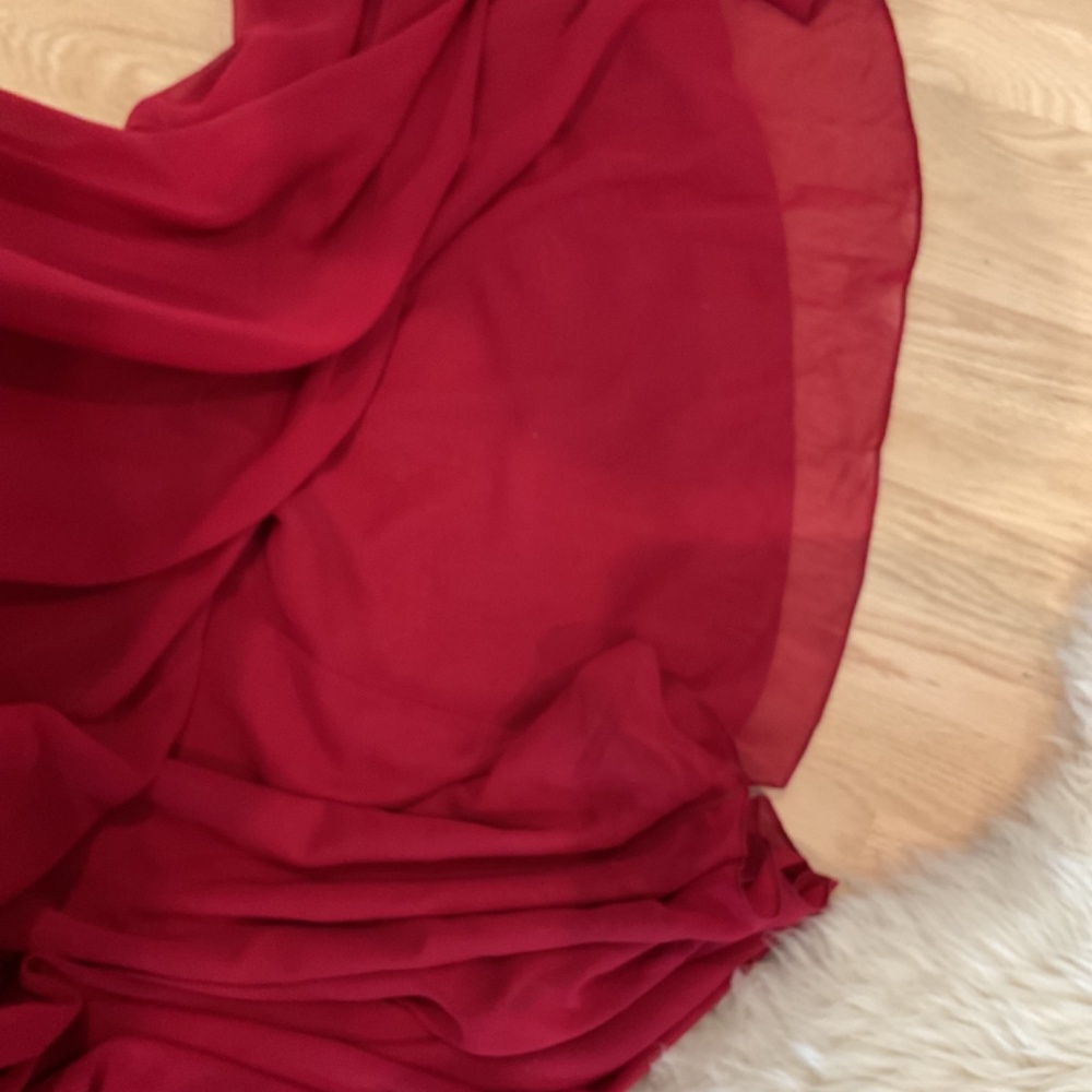Azazie Red Bridesmaid Dress Size A8 - Picture 13 of 13